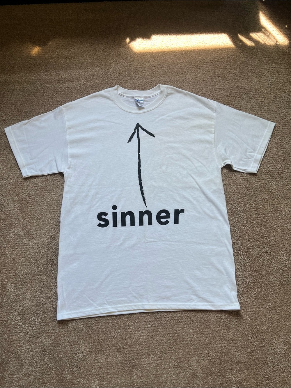 VTG 00’s / Y2K Sinner White Tee - Picture 1 of 6